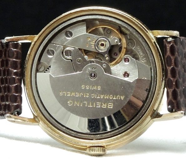 Pink Gold Plated Vintage Breitling Automatic structured dial
