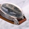 Vintage Omega 35mm Chronograph stahl mit restauriertem Ziffernblatt schwarz ref 2279 cal 321