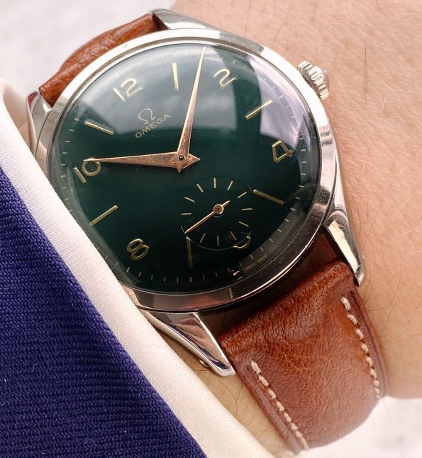 Customised 38mm Omega Oversize Jumbo Vintage with Green Dial 2505