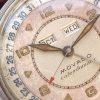 Stunning Movado Triple Date Calendomatic Rare Vintage Two Tone Dial Calendar
