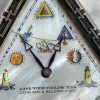 Freimauerer Taschenuhr Freemason Solvill Pocket Watch 1925 Massives Silber Gehäuse Perlmutt Ziffernblatt