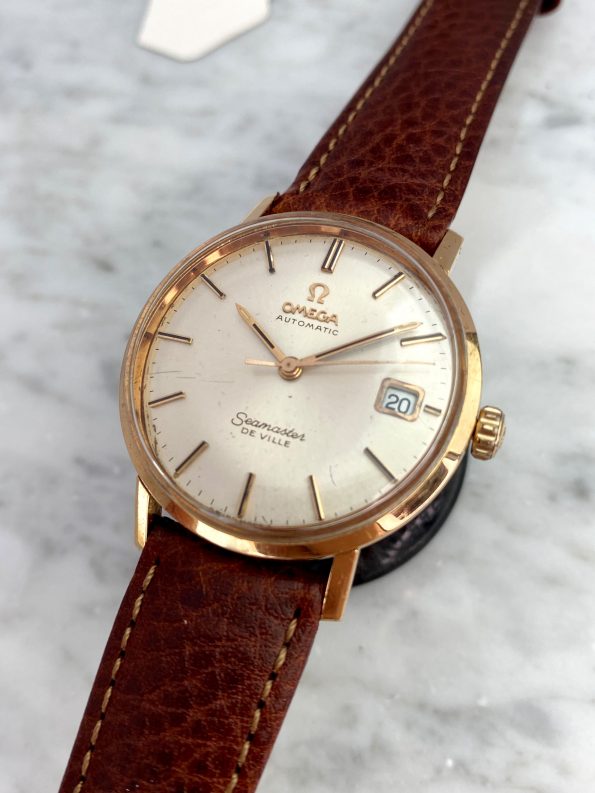 SOLID GOLD pink gold Omega Seamaster De Ville Automatic top condition