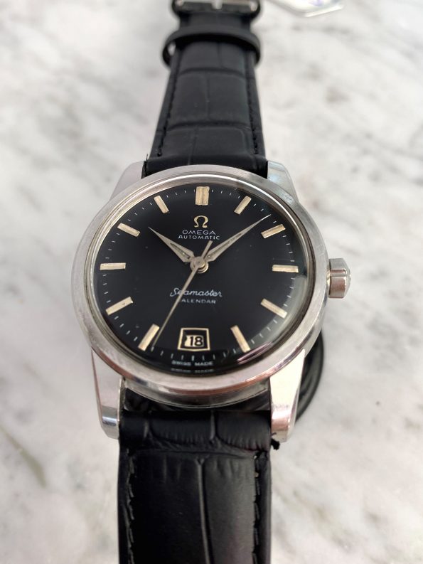 Serviced Omega Seamaster Vintage Automatic Black Restored Dial Fat Lugs