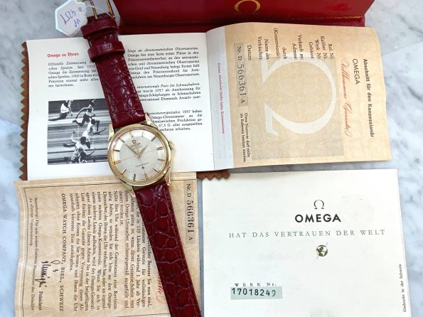 FULL SET Original Box Original PAPERS Omega Constellation Pie Pan Vollgold Vintage Automatic