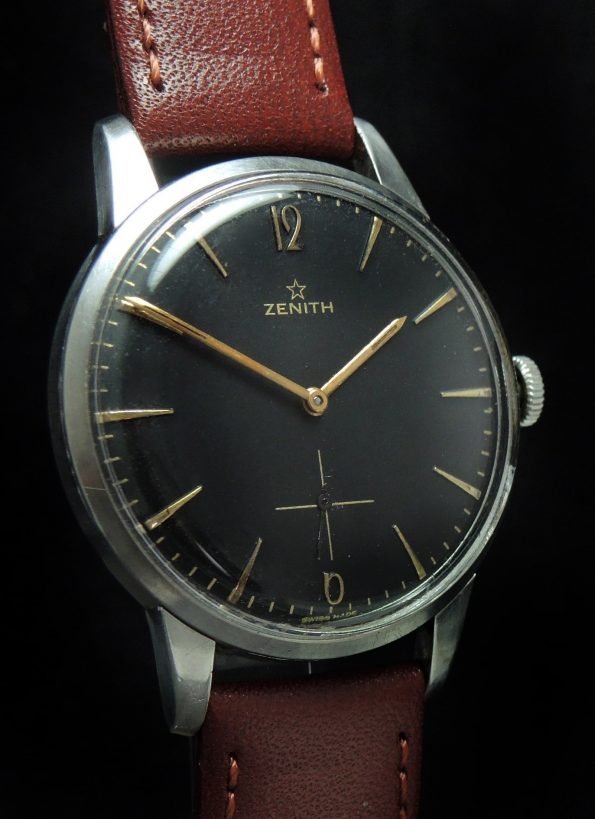 Beautiful Zenith 37mm Oversize Jumbo black dial