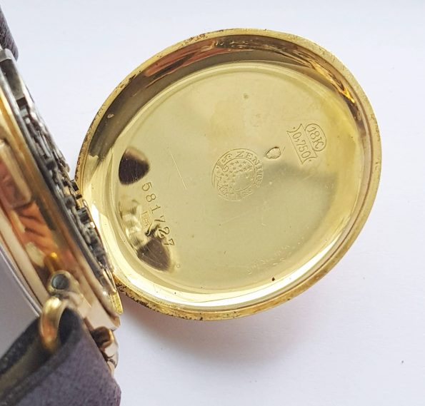 SELTENER 1930er Zenith Sector dial Vintage Chronograph 37mm Jumbo Oversize Gold