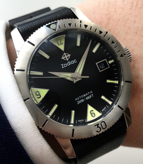 Zodiac Seawolf Diver Watch with rotating bezel