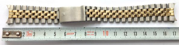 Original Rolex 18mm Jubilee Steel Gold Strap, 6252H 14