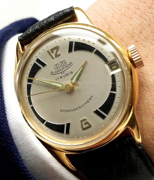 Serviced Glashütte Vintage watch with structured dial