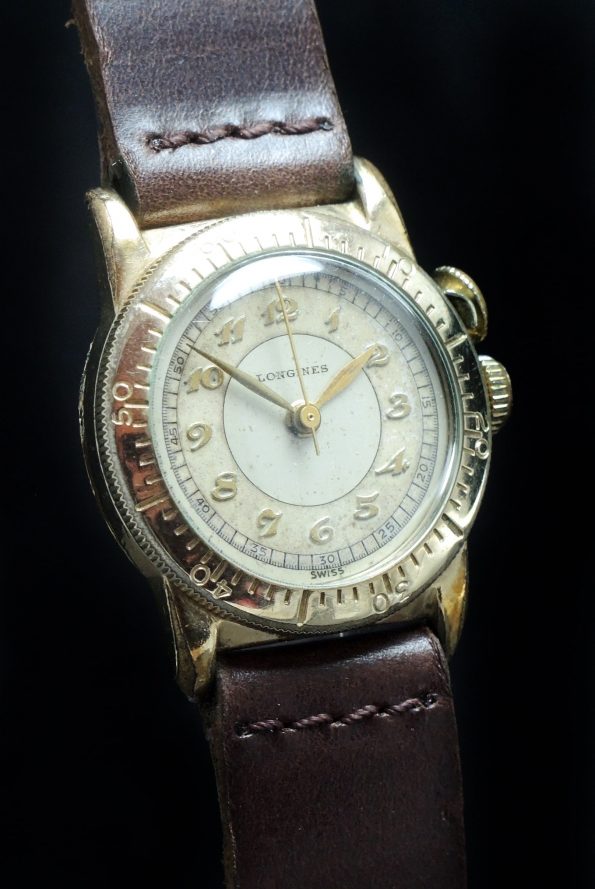 Rare Longines Weems Military Watch with Breguet Numbers