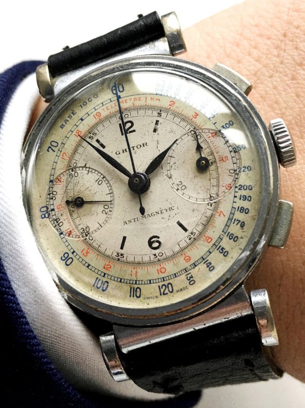 Big Ghitor Vintage Chronograph with Two Tone dial