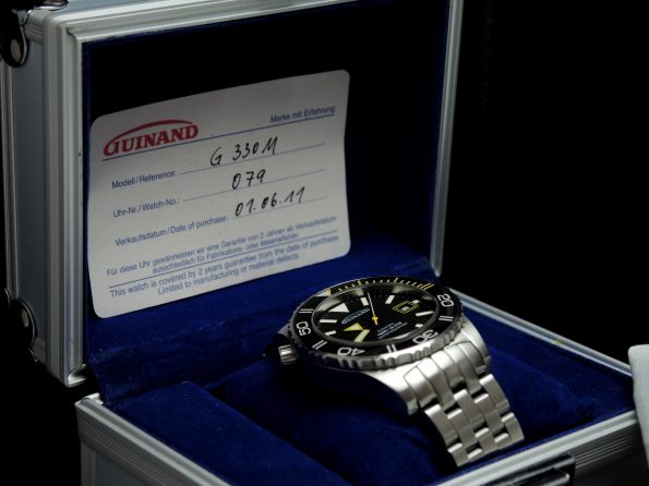 Helmut SINNs personal watch Guinard Diver with his Signature