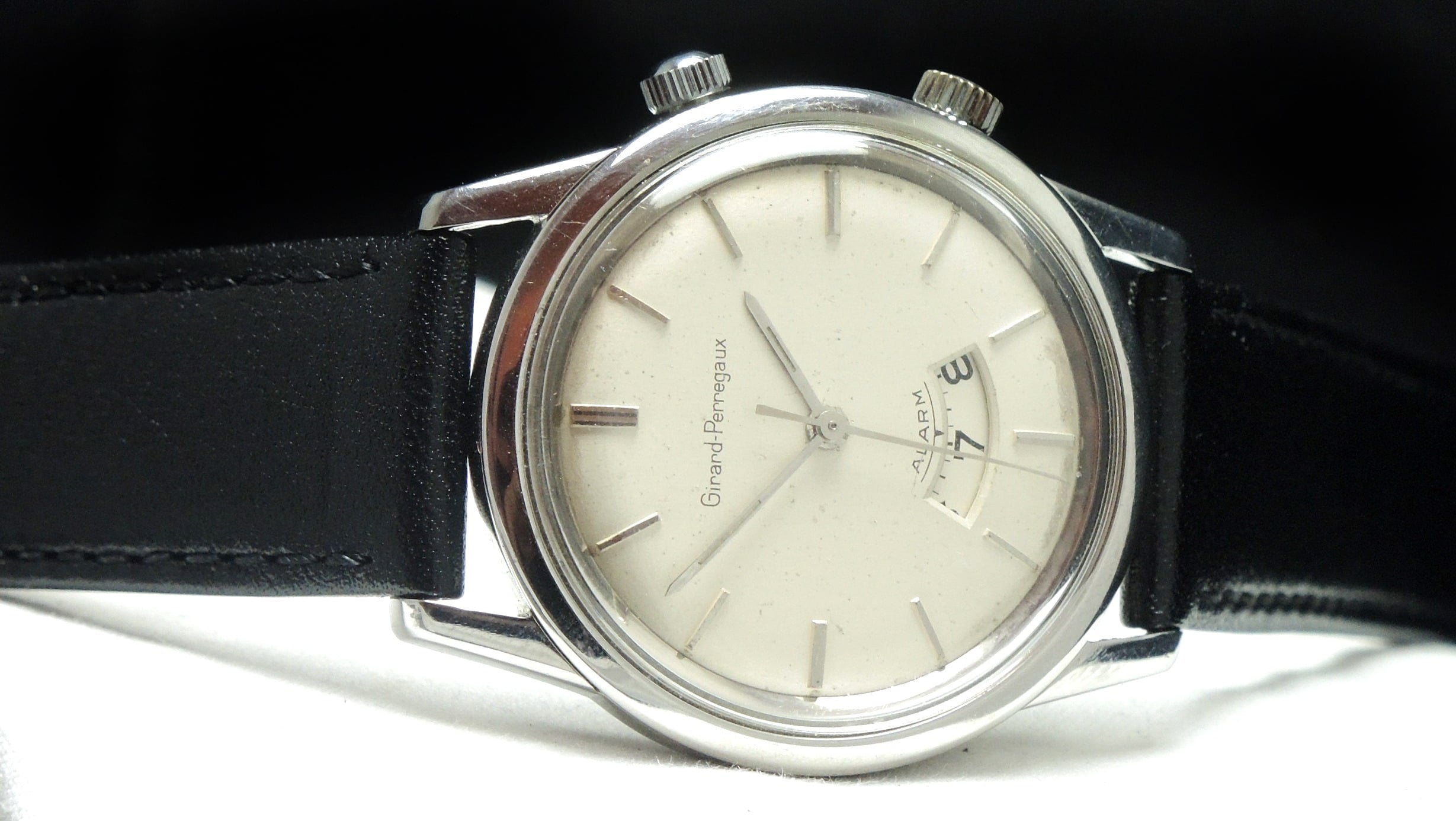 Girard Perregaux Wrist Alarm Memovox Steel Vintage Portfolio