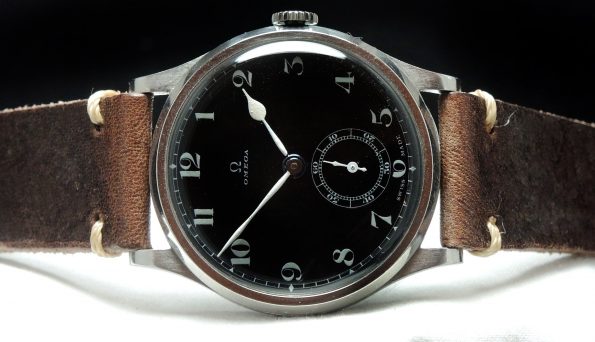Early Omega 30T2 Oversize Jumbo 38mm with black dial ww2