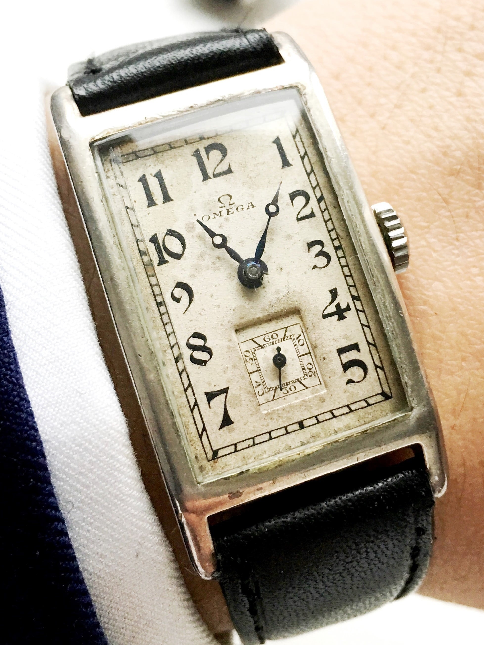omega rectangular watch