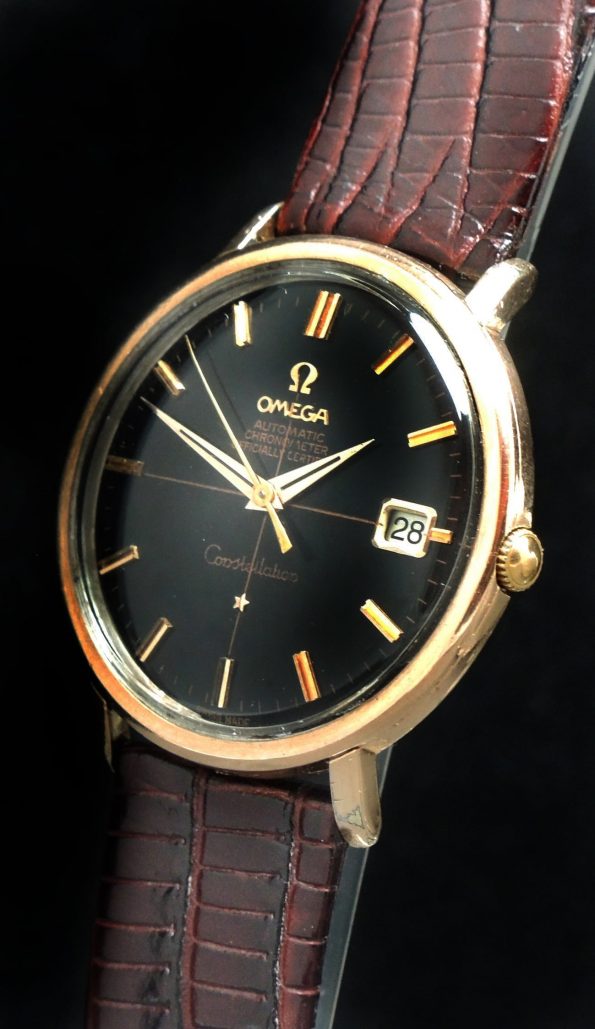 Currently in Service: Pink gold plated Omega Constellation Automatic with black dial