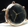 Serviced Omega Automatic Bumper black dial pink gold plated vintage 37mm