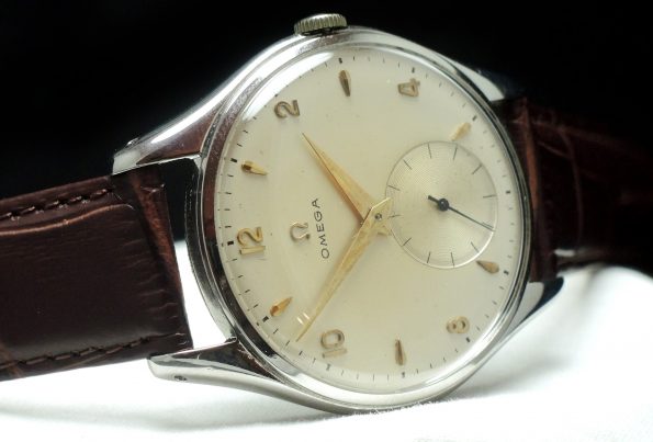 Serviced Vintage Omega 38mm Oversize Jumbo watch with applied indices