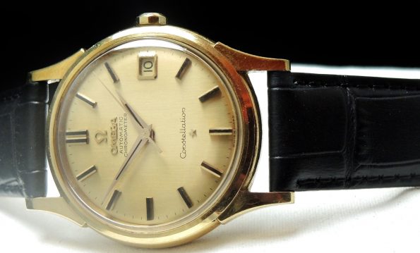 Tolle Omega Constellation Solid Gold Automatik de Lux