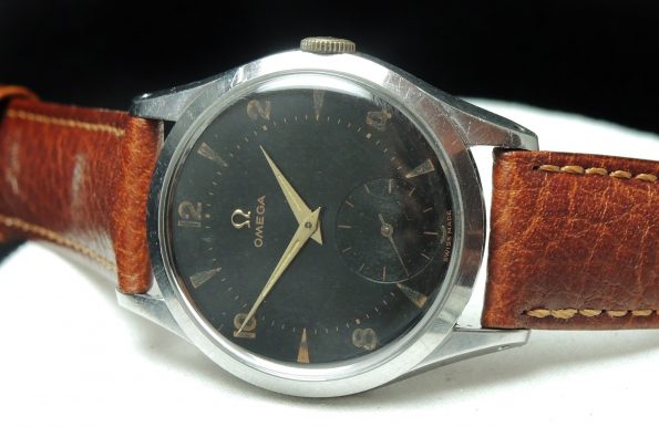 Wonderful 36mm Omega Steel Watch black dial
