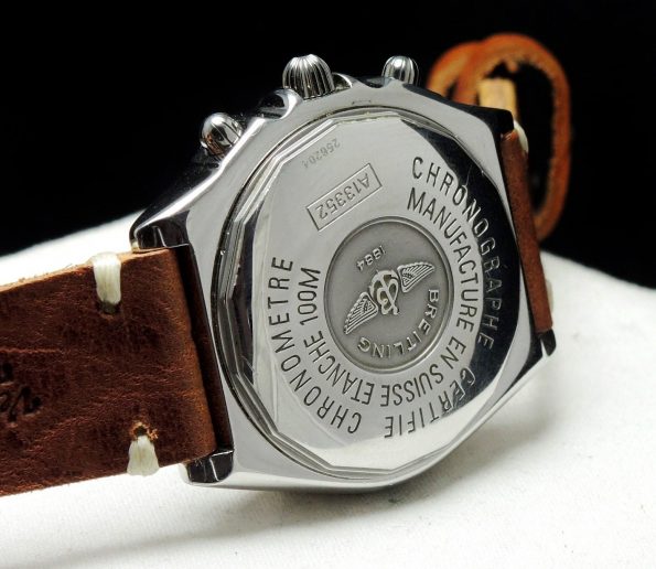 Top Breitling Chronomat Automatik schwarzes Ziffernblatt Full Set