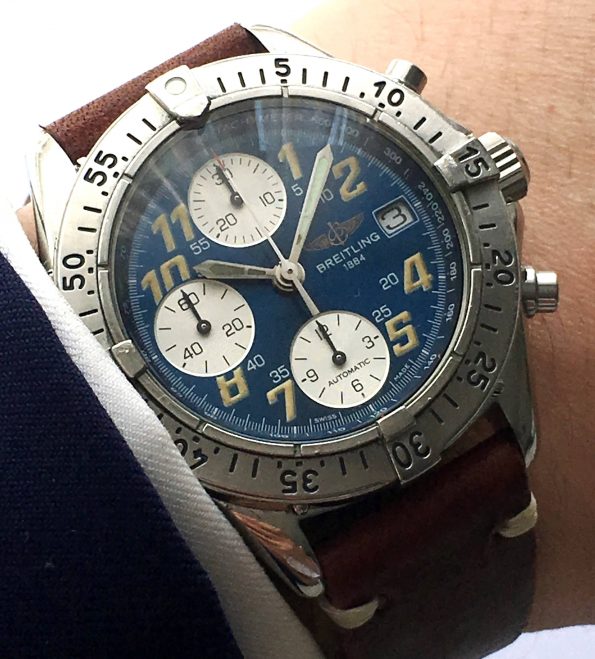 Beautiful Breitling Colt Chronograph Automatic blue dial