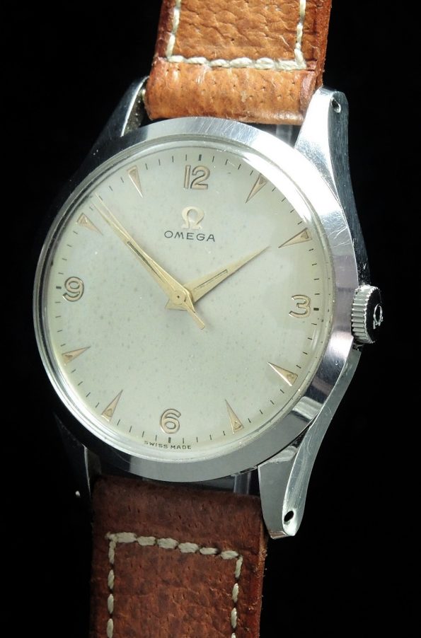 Servicierte Omega 35mm Vintage Stahl Cream dial