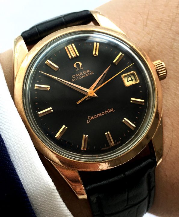 Serviced Omega Seamaster Automatic pink gold plated