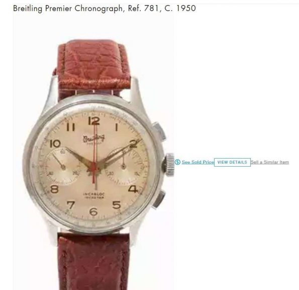Rare 38mm Breitling Permier Steel Chronograph