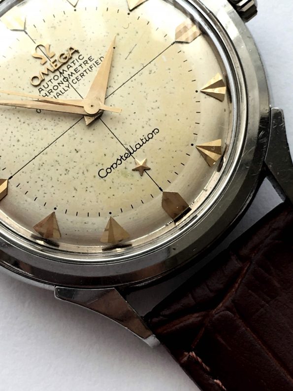 Unpolished Omega Constellation Pie Pan Shark tooth Indices