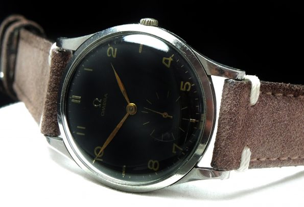 Oversize Jumbo Vintage refurbished black dial 38mm