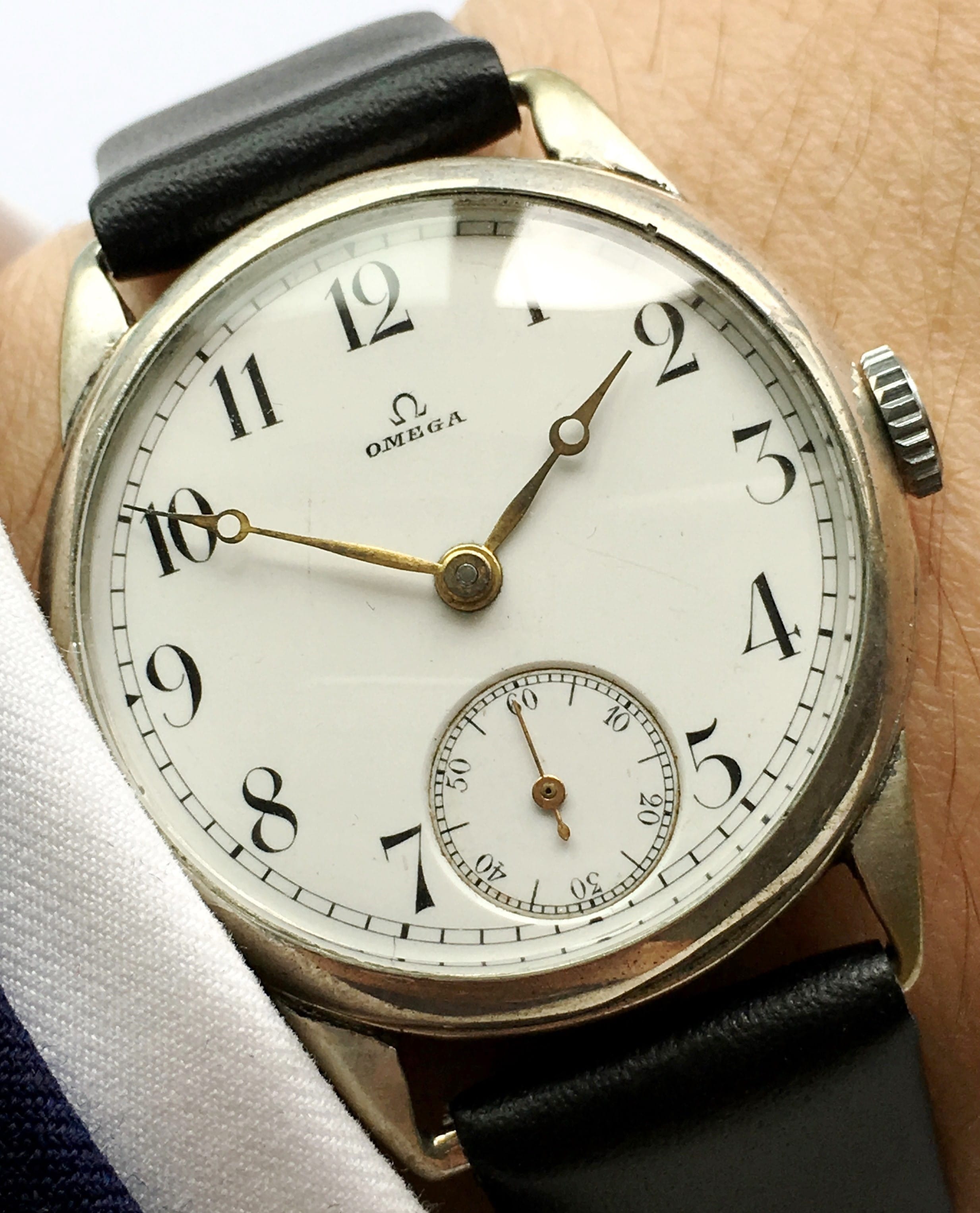 Outstanding 1930 Omega with 925 silver 