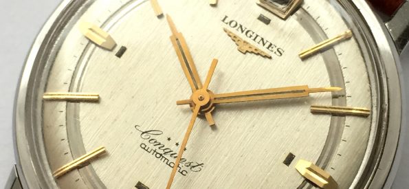 Extremely rare Longines Conquest Automatic Sector Linen dial