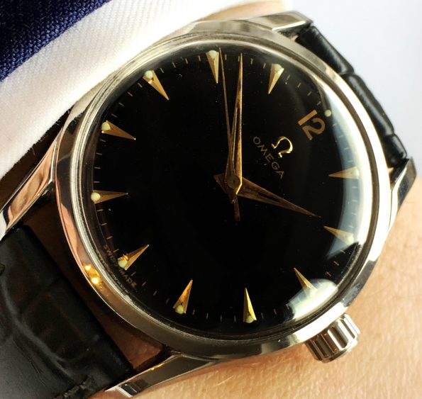 Black Dialed 36mm Omega Vintage Watch