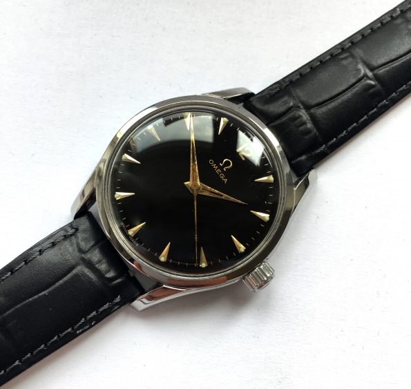 Black Dialed 36mm Omega Vintage Watch