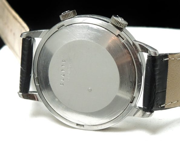 Unpolished 37mm Vintage Memovox Automatic Steel Black Dial