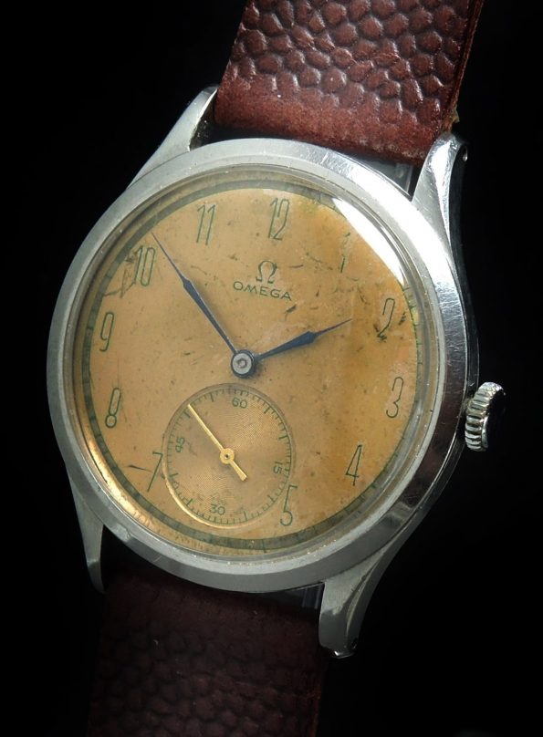 Tolle Omega Vintage Oversize Jumbo 37mm weisses 30t2