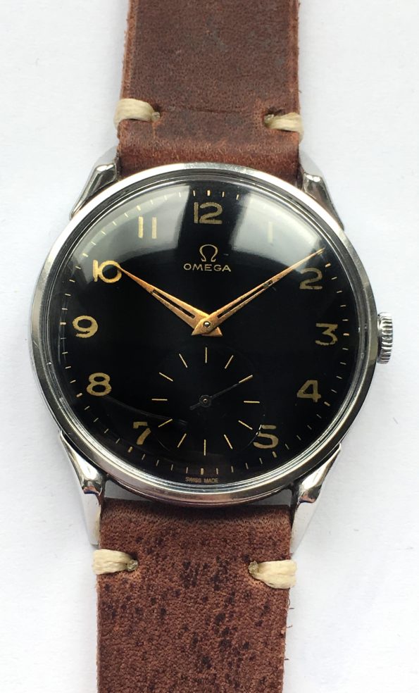 Scarab Omega 38mm Oversize Jumbo Vintage Black Dial