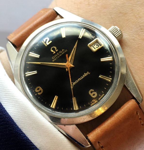 Vintage Omega Seamaster Automatic Date Black Dial