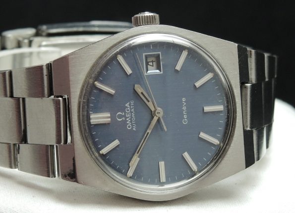 Omega Geneve Automatic Blue Linen Dial