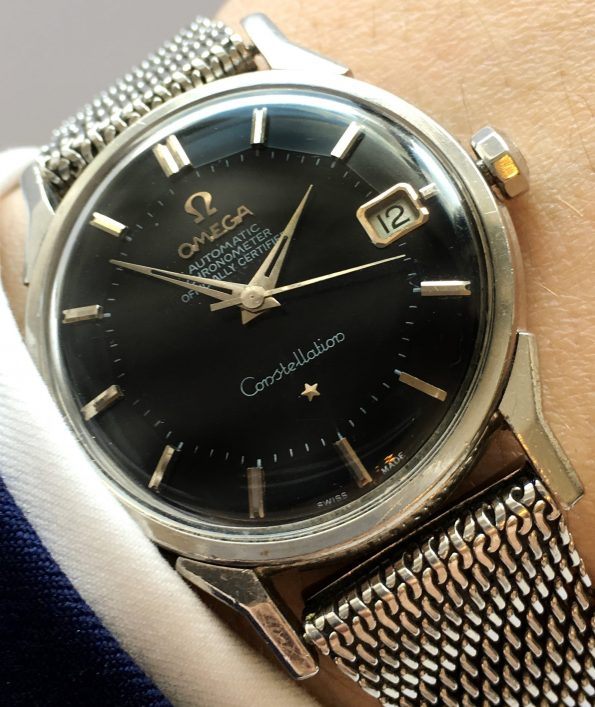Omega Constellation Automatic Pie Pan Black Dial