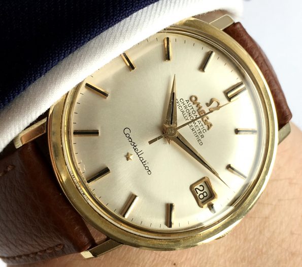 Beautiful Unrestored Gold Plated Omega Constellation