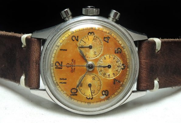 Tropical Omega Chronograph cal 321 Vintage Steel Round Pushers