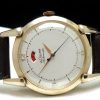 1950s Gold Plated Jaeger LeCoultre Bumper Automatic Power Reserve