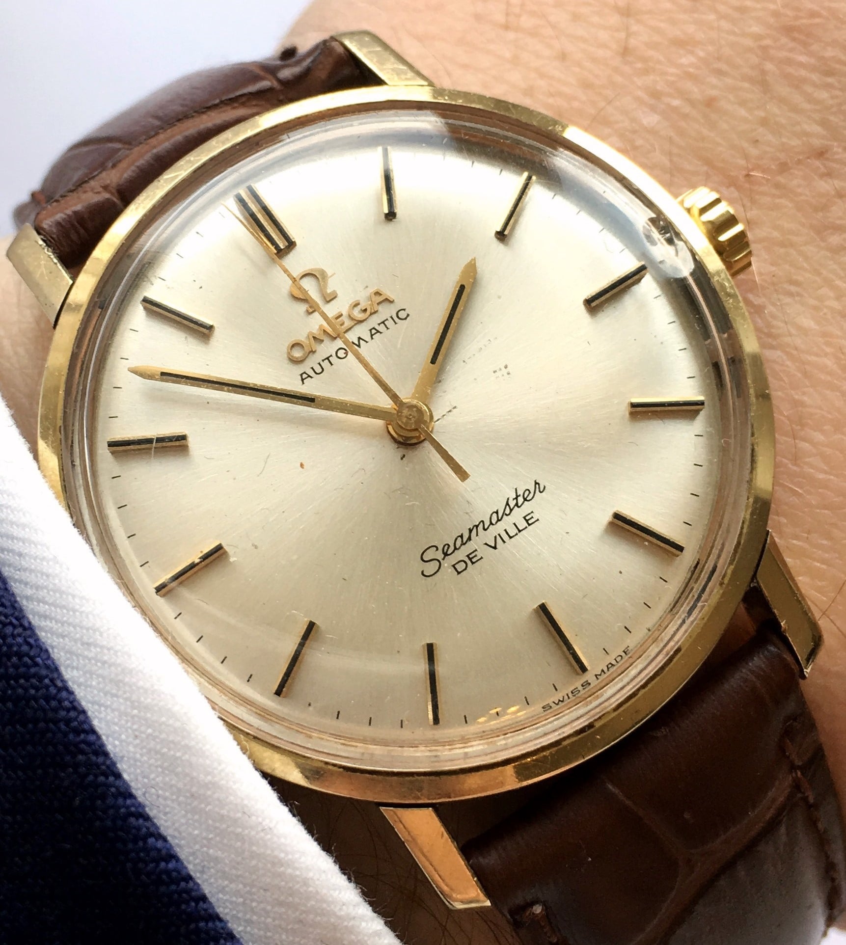 Gold Plated Omega Seamaster De Ville Automatic 34mm ...