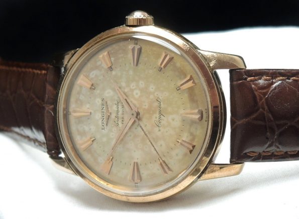 EXTRACT Vintage Longines Conquest 18k Rose Gold Automatic