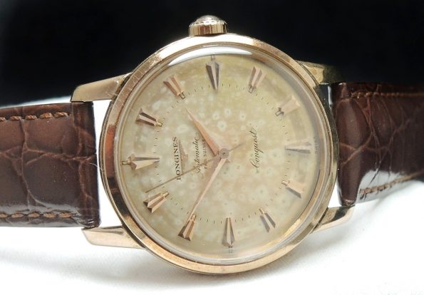 EXTRACT Vintage Longines Conquest 18k Rose Gold Automatic