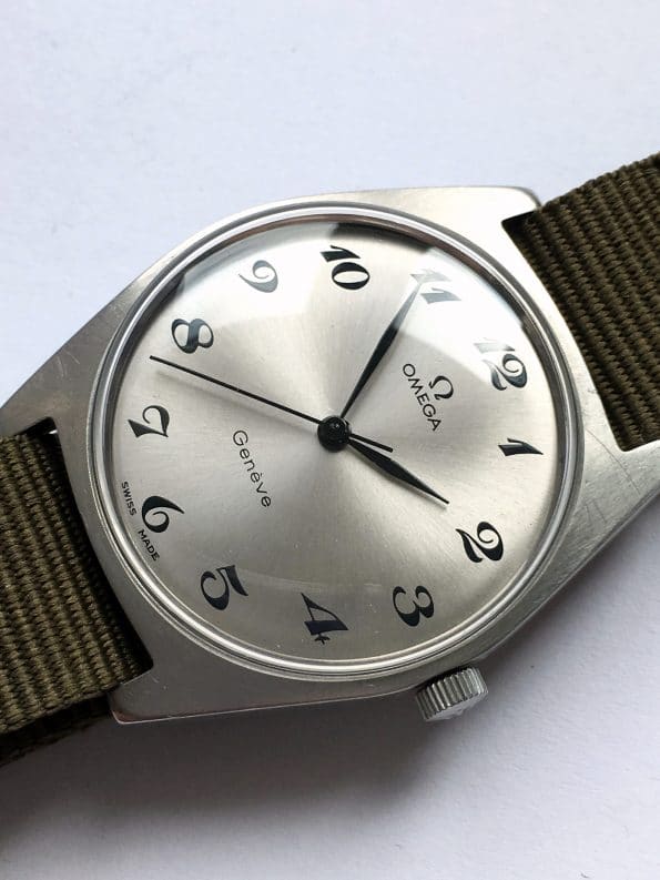 Refurbished Omega Genève with Silver Breguet Numeral Dial