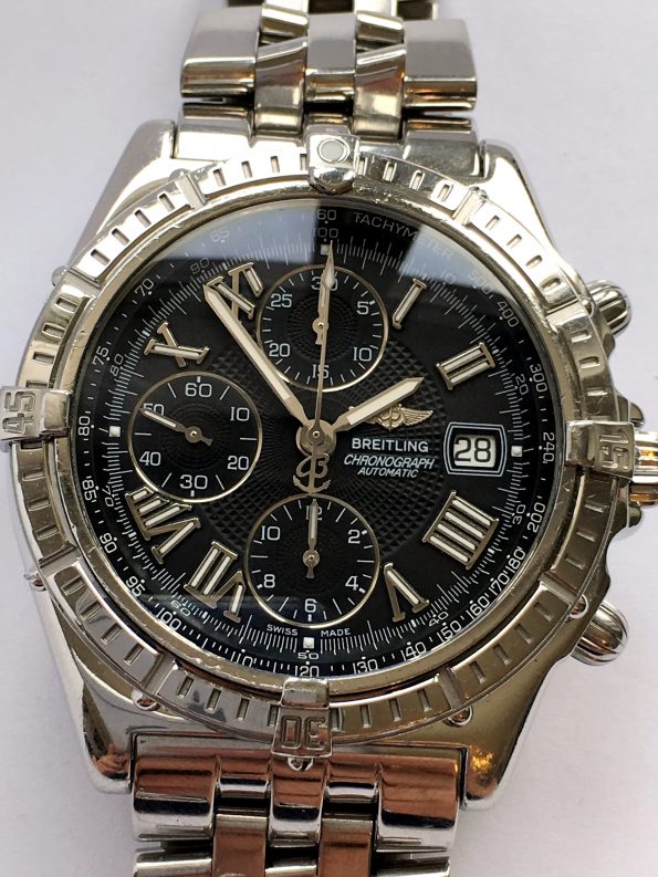 For 480 Euro Serviced Breitling Chronomat Crosswind with Breitling Steel Strap Automatic