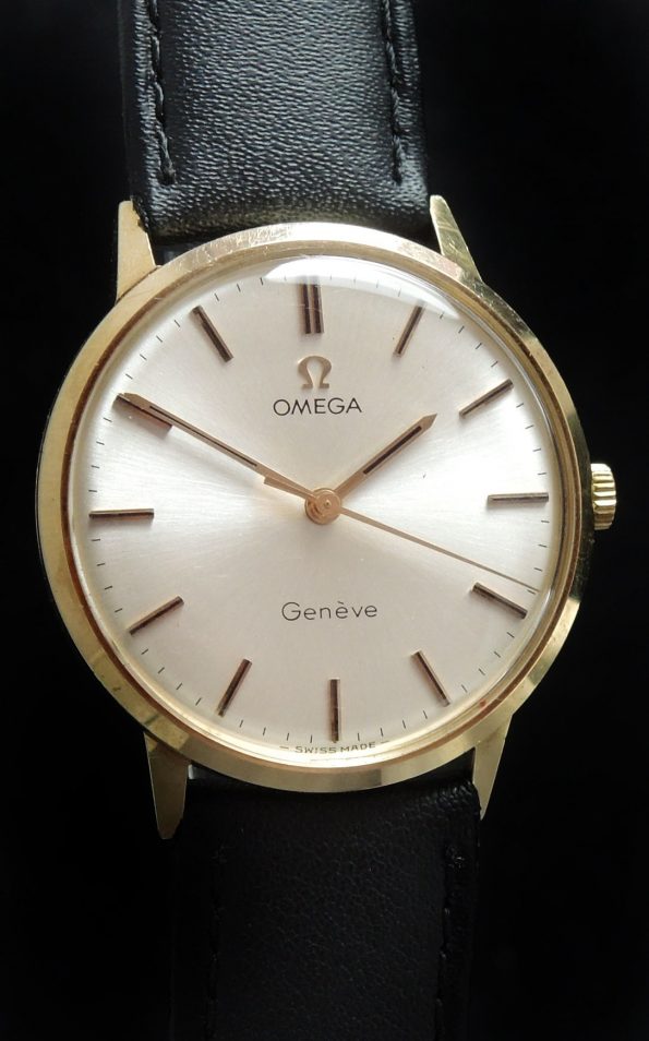 Servicierte 14k Vollgold Vintage Omega Genève
